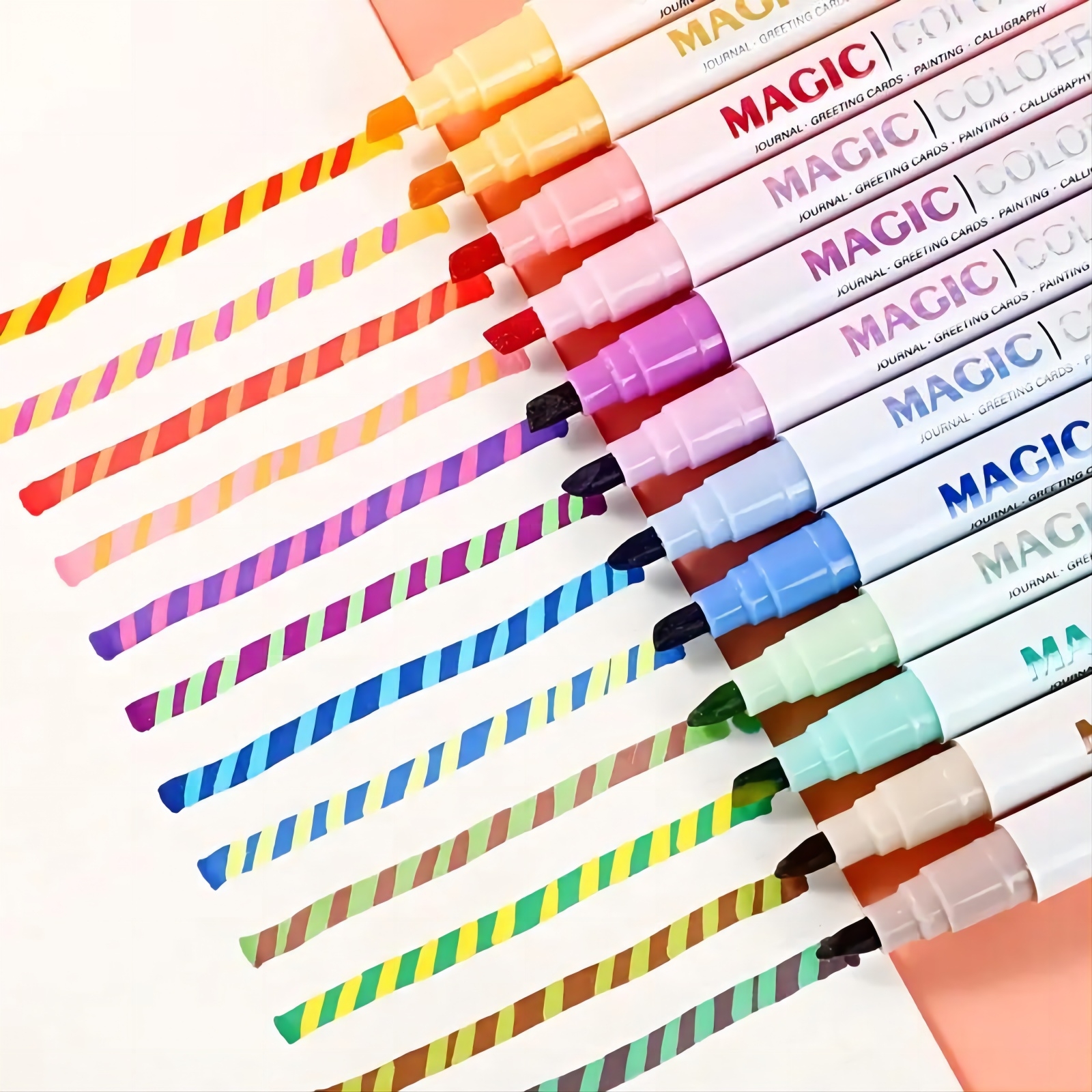 Highlighter Set Pastel - Double-ended Magic Color Changing Highlighter Pen