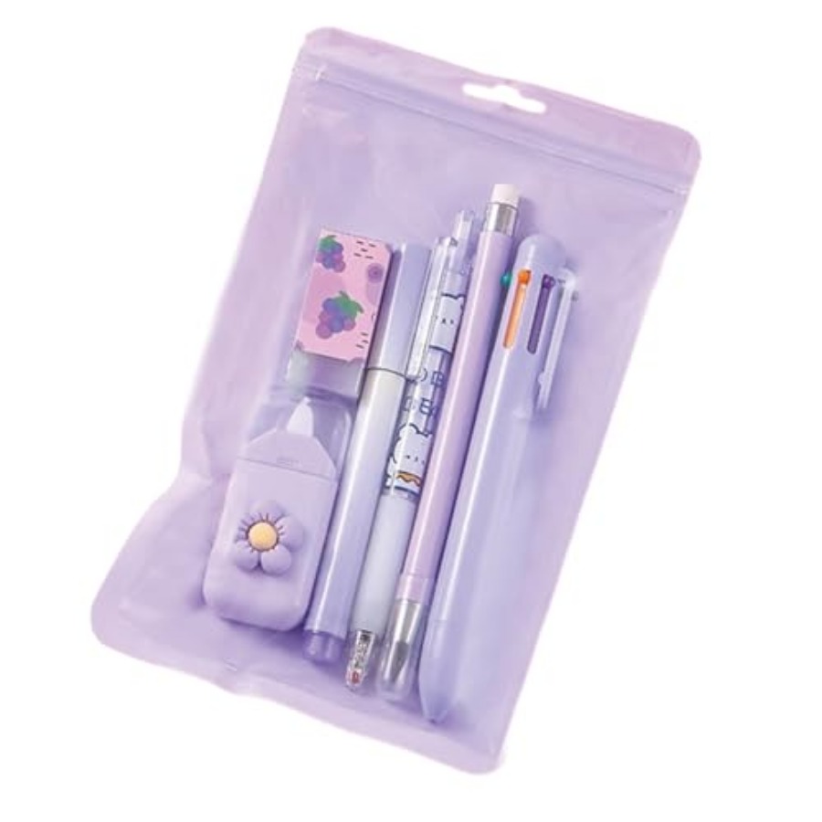 Gel Ink Pen Set - 6 Pcs Cute Stationery Set for