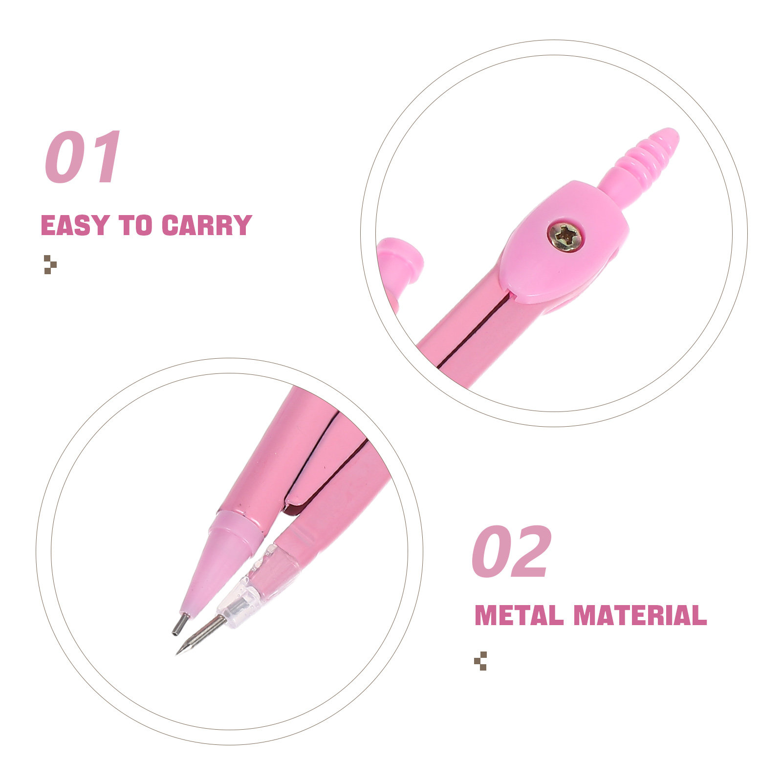 3 Sets Metal Circular Compass  - Compass Geometry Set ulasan dan harga