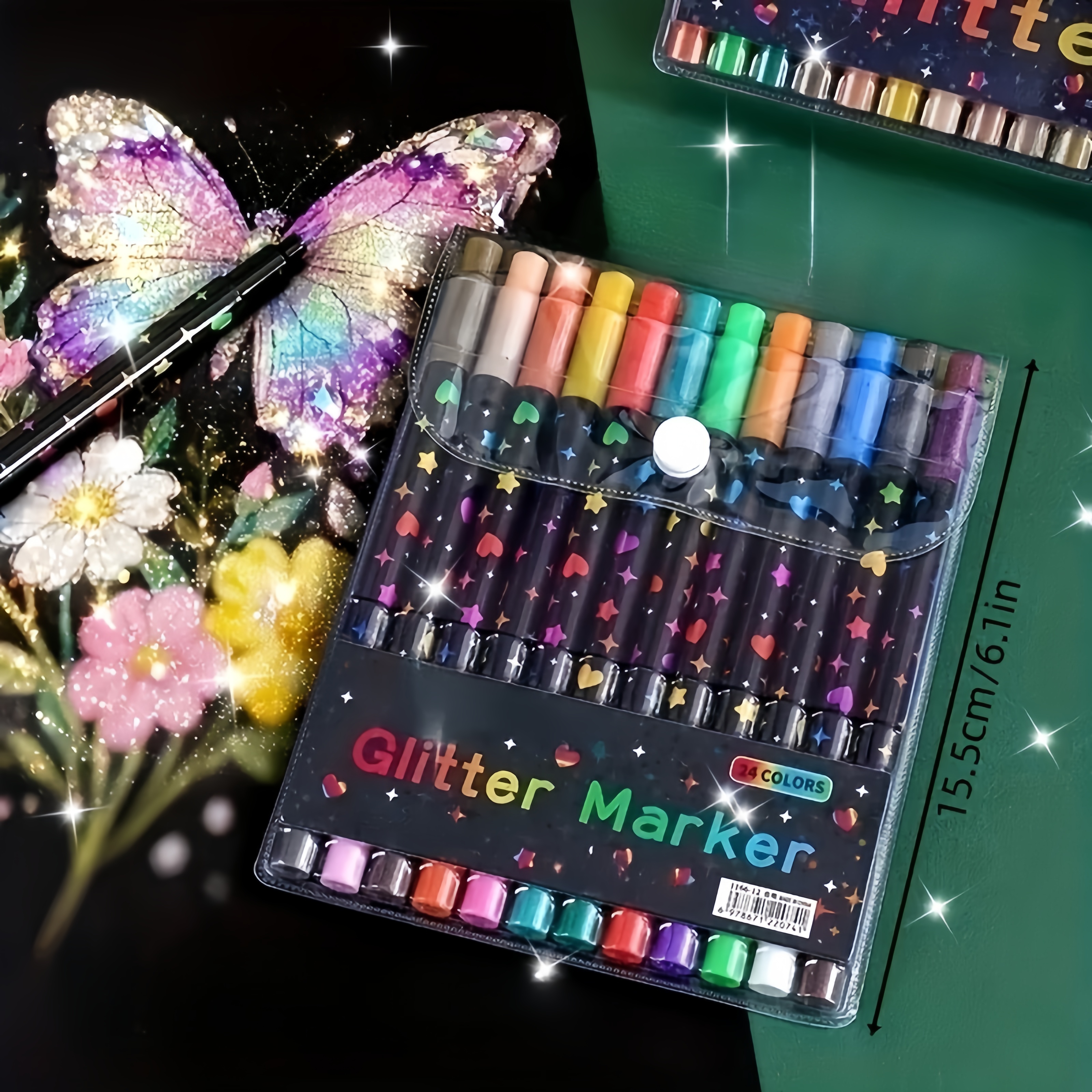 24/48 Color Double-Ended Glitt - Gel Ink Pen Set ulasan dan harga