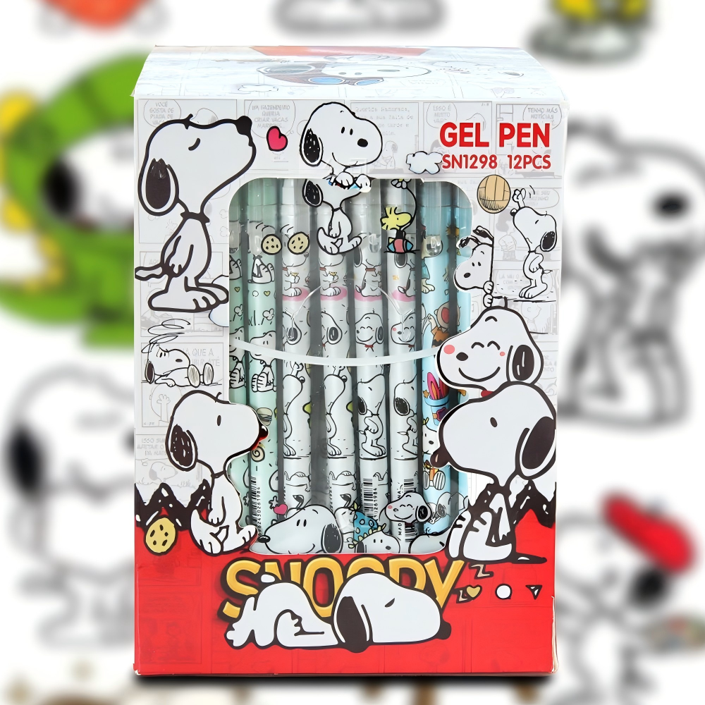 12 Pcs/Set Kawaii Snoopy Erasa - Gel Ink Pen Set ulasan dan harga