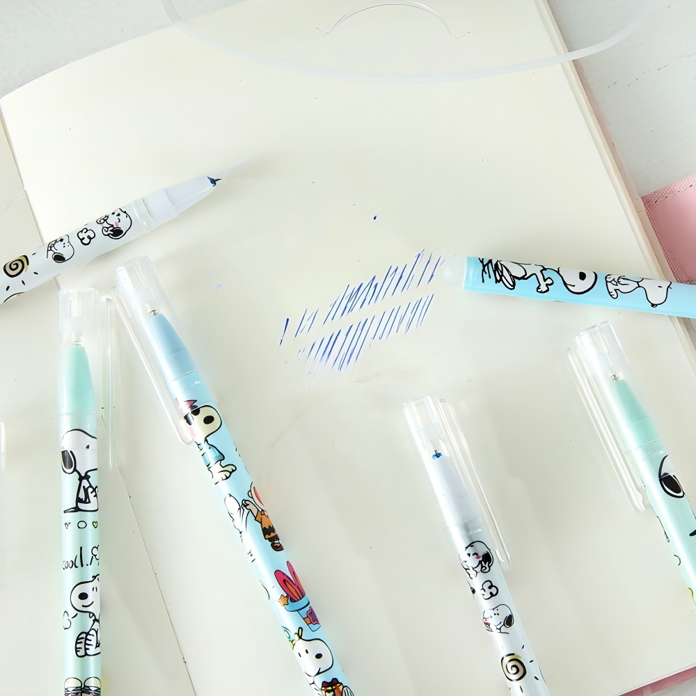 12 Pcs/Set Kawaii Snoopy Erasa - Gel Ink Pen Set ulasan dan harga