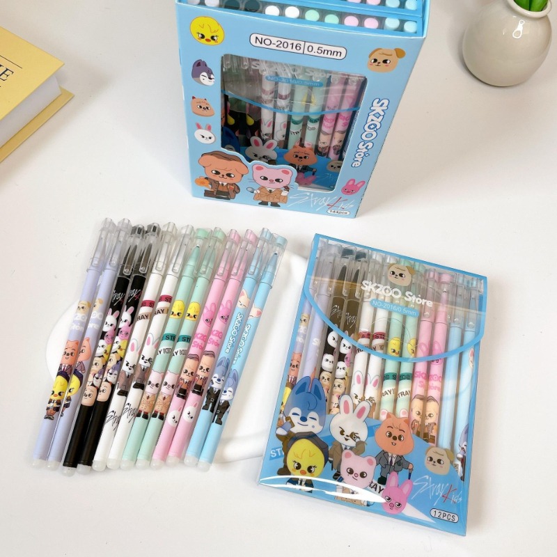 SKZOO Wolf chan Dwaekki Bbokar - Gel Ink Pen Set ulasan dan harga