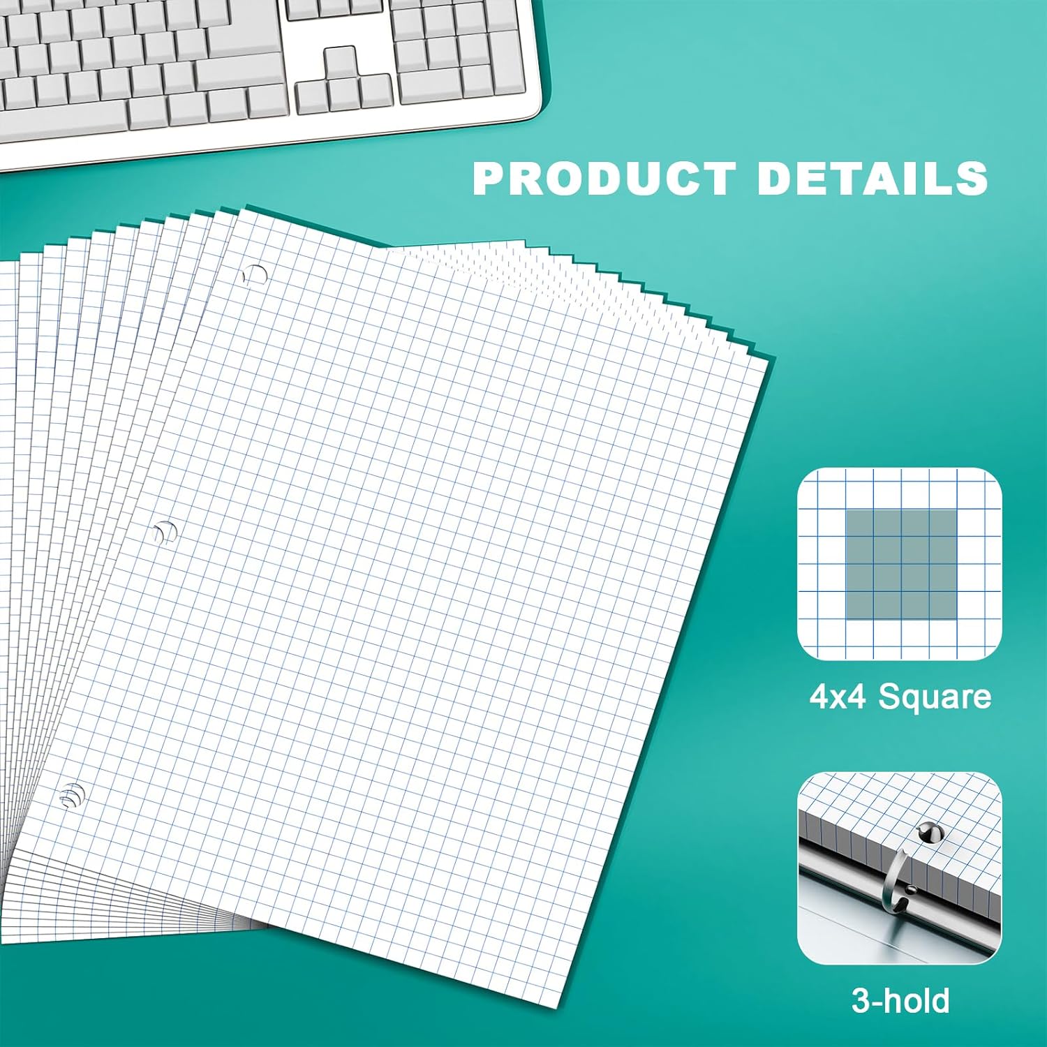 Loose Leaf Graph Paper Noteboo - Paper Punch 3 Hole ulasan dan harga