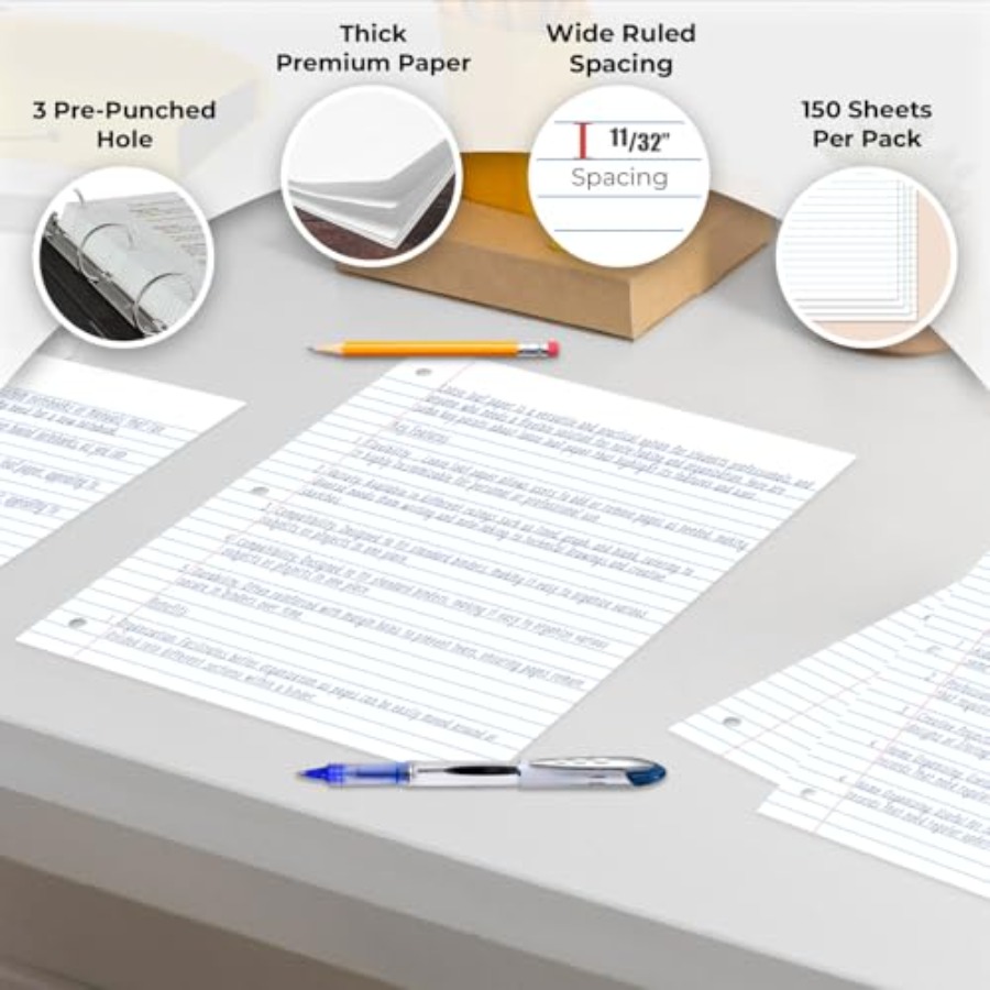 Loose Leaf Paper, 450 Sheets,, - Paper Punch 3 Hole ulasan dan harga