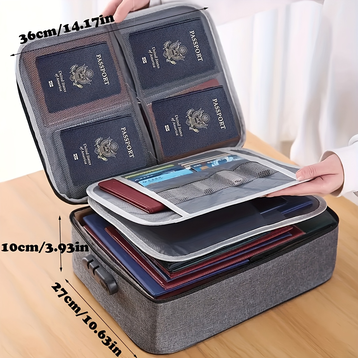Lockable File Storage Bag,3-La - Portfolio Folder Zip ulasan dan harga