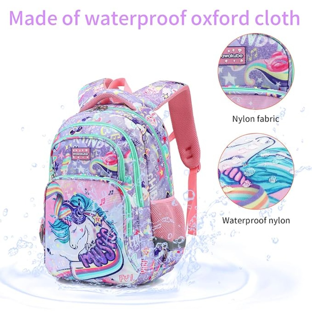 3PCS Kids Backpack Set Unicorn - Pencil Case Large ulasan dan harga