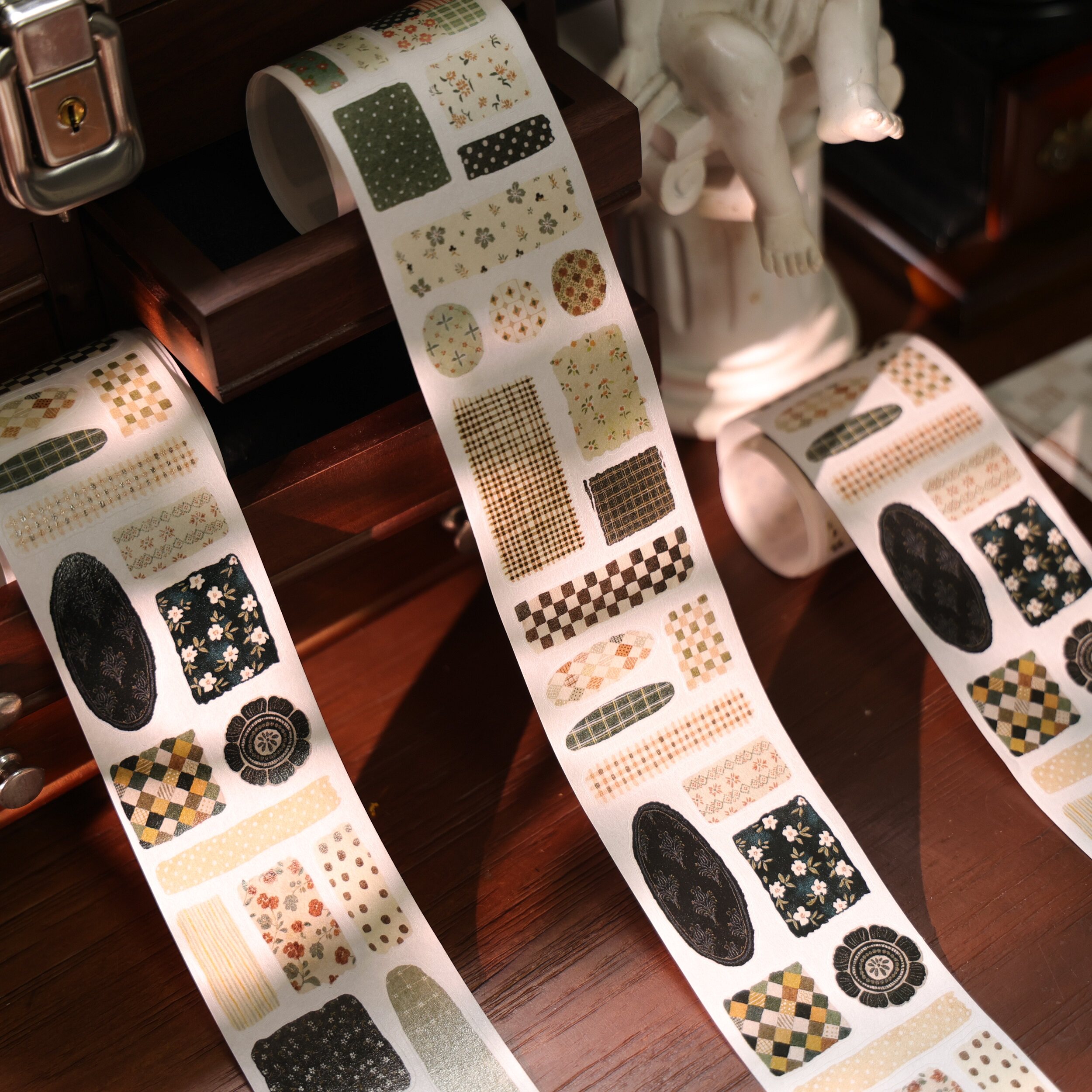 YiEr Studio Vintage Floral Pat - Washi Tape Set ulasan dan harga