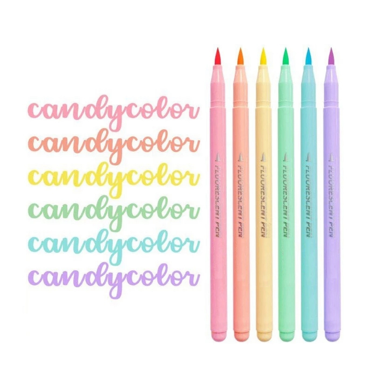 6pcs Soft Brush Fluorescence P - Highlighter Set Pastel ulasan dan harga