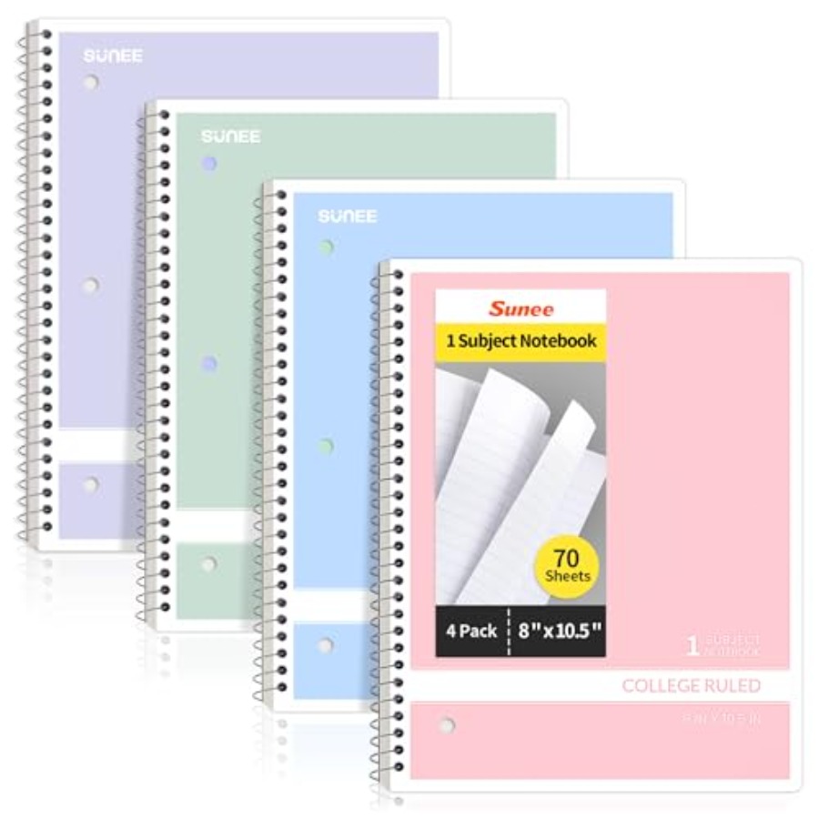 Spiral Notebooks, 1-Subject, 4 - Paper Punch 3 Hole ulasan dan harga