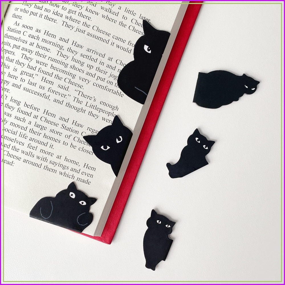 6 Cute Cat Magnetic Bookmarks  - Paperclip Magnetic Set ulasan dan harga