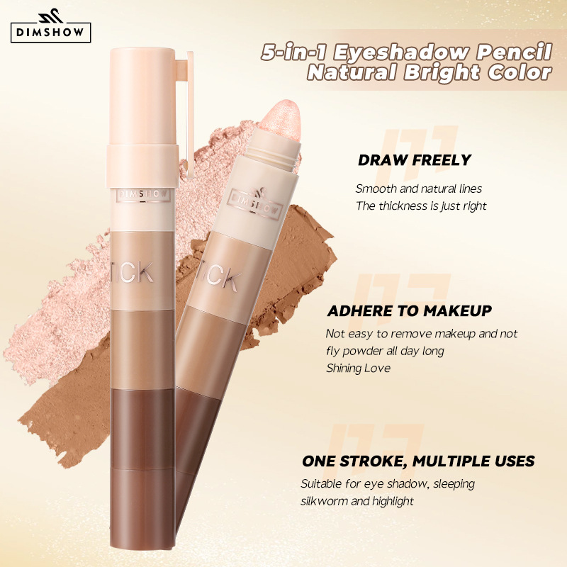 5-in-1 Lazy Eyeshadow Pen High - Highlighter Set Pastel ulasan dan harga