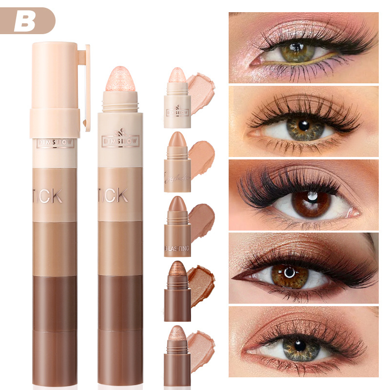 5-in-1 Lazy Eyeshadow Pen High - Highlighter Set Pastel ulasan dan harga