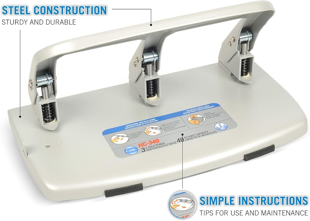 Medium-Duty 3 Hole Paper Punch - Paper Punch 3 Hole ulasan dan harga