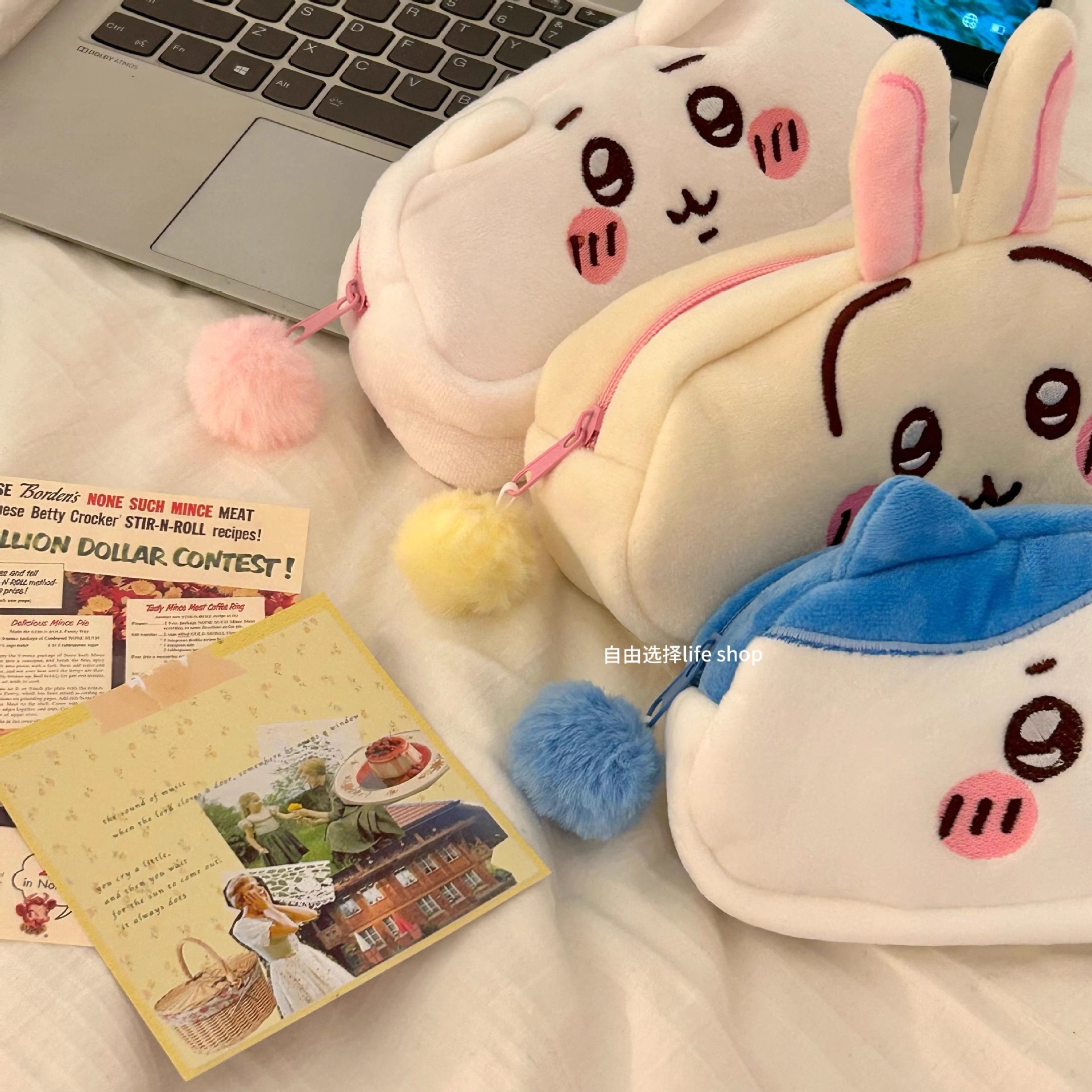 jiyi Plush Pencil Bag Hachiwar - Pencil Case Large ulasan dan harga