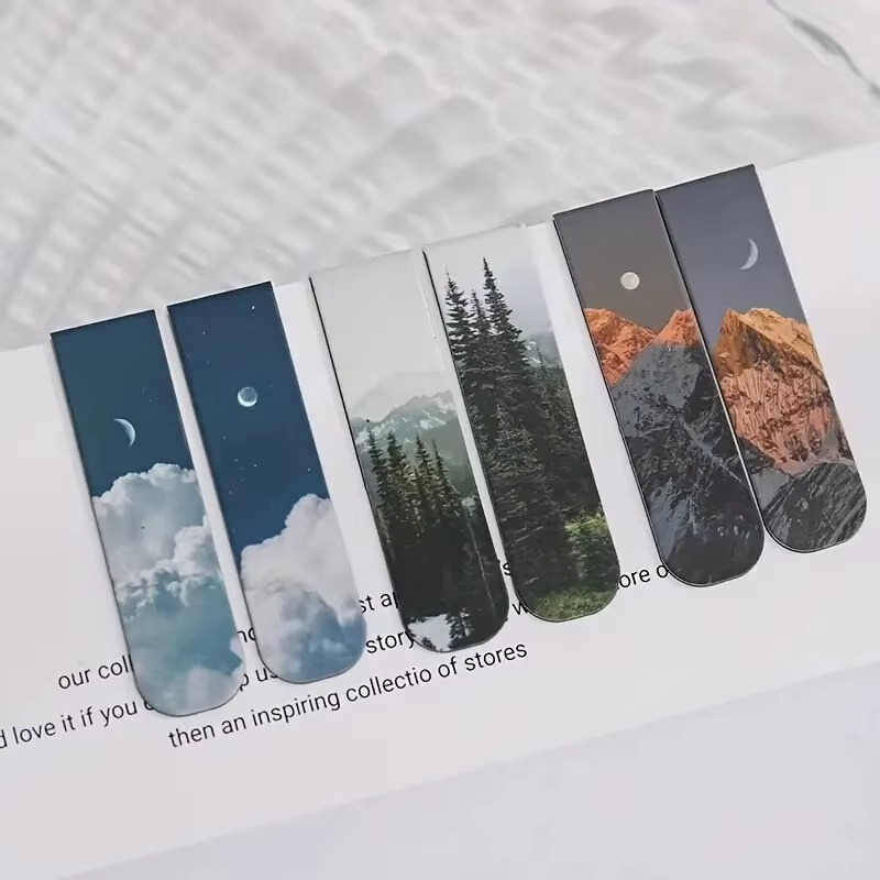 2pcs Fantasy Landscape Bookmar - Bookmark Magnetic Clip ulasan dan harga