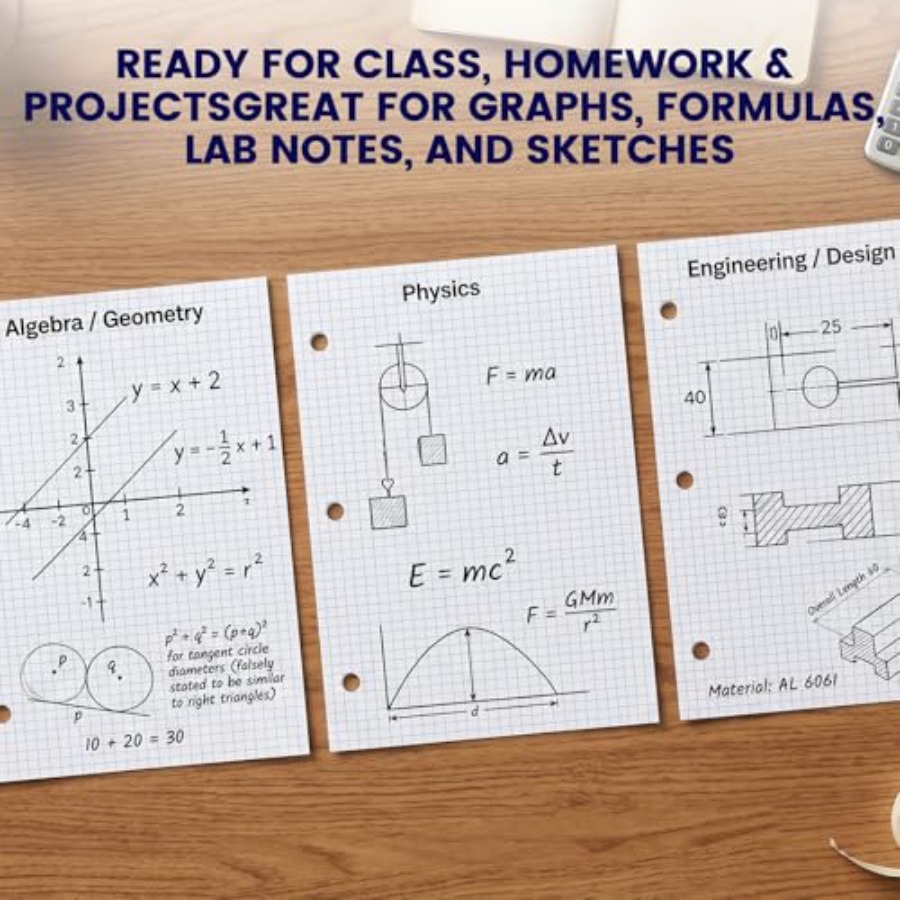 Graph Paper Filler Paper, 100  - Paper Punch 3 Hole ulasan dan harga