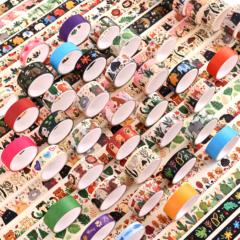 36 Rolls Vintage Animal Party  - Washi Tape Set ulasan dan harga
