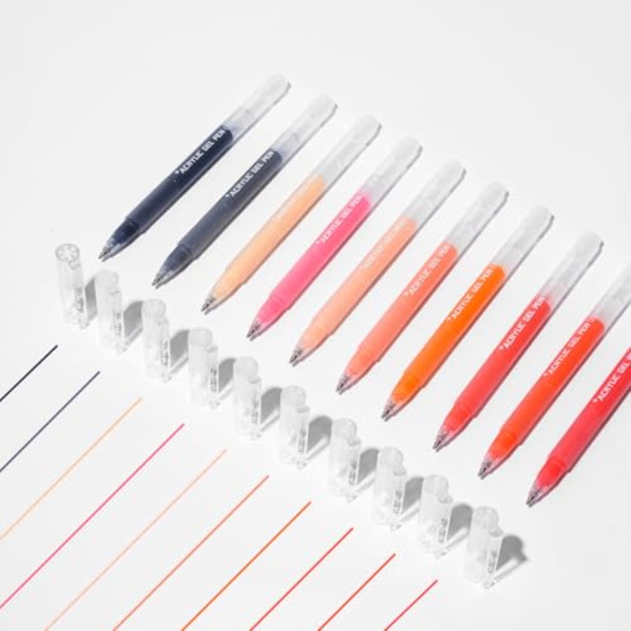 ROSYMENG 10 Colors Acrylic Gel - Gel Ink Pen Set ulasan dan harga