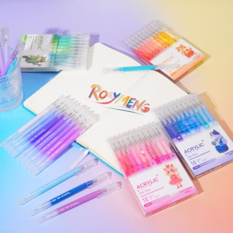 ROSYMENG 10 Colors Acrylic Gel - Gel Ink Pen Set ulasan dan harga