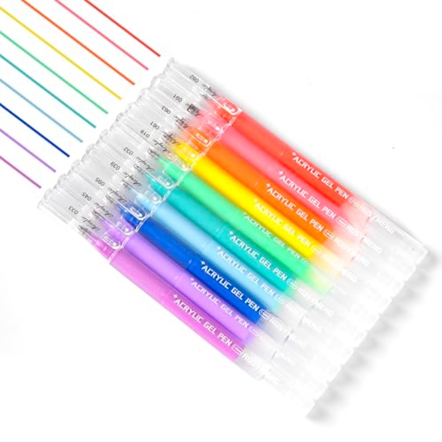 ROSYMENG 10 Colors Acrylic Gel - Gel Ink Pen Set ulasan dan harga