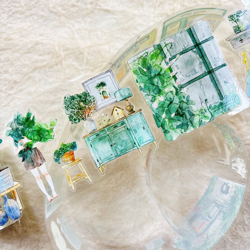 DingDing Studio Vintage Green  - Washi Tape Set ulasan dan harga