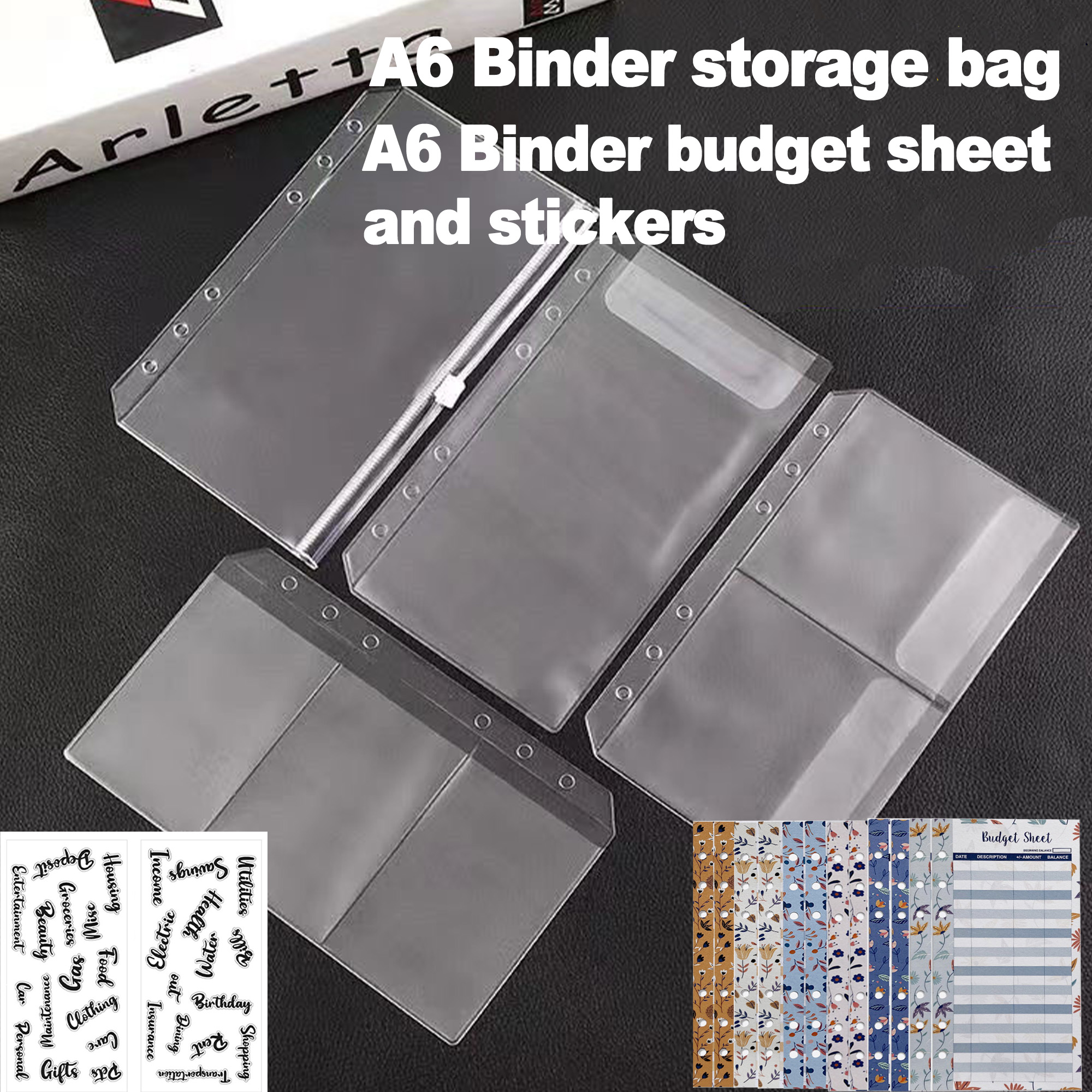 A6 Binder Pockets 6 Holes Cash - Portfolio Folder Zip ulasan dan harga