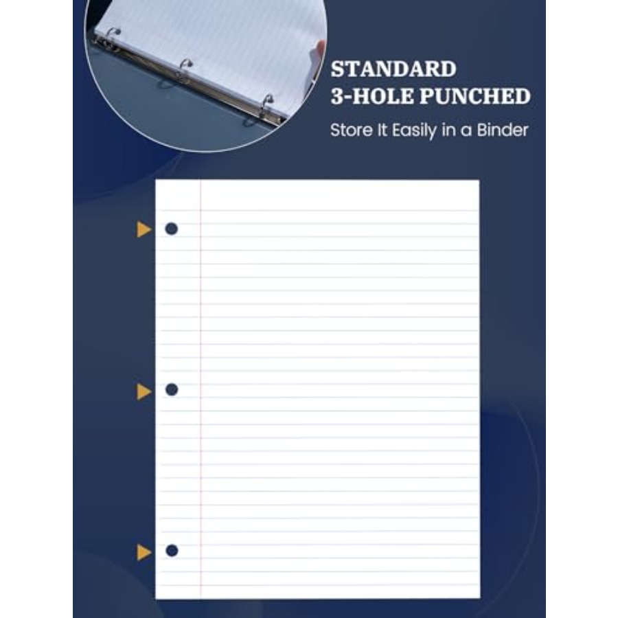 Loose Leaf Paper 8.5 x 11, Loo - Paper Punch 3 Hole ulasan dan harga