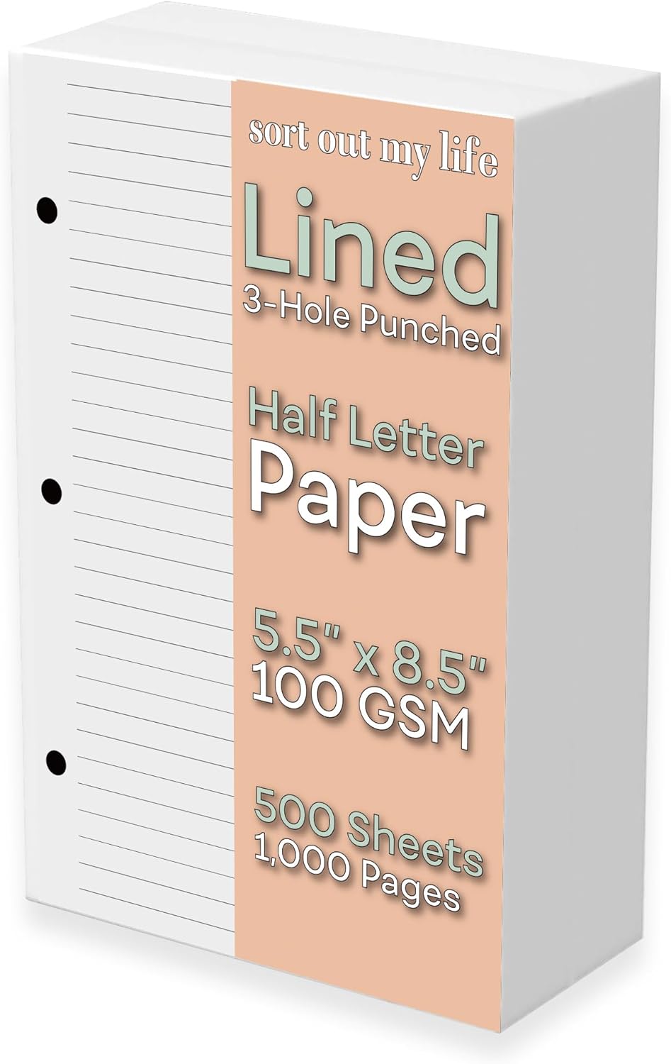 Half Letter Lined Paper, 3-Hol - Paper Punch 3 Hole ulasan dan harga
