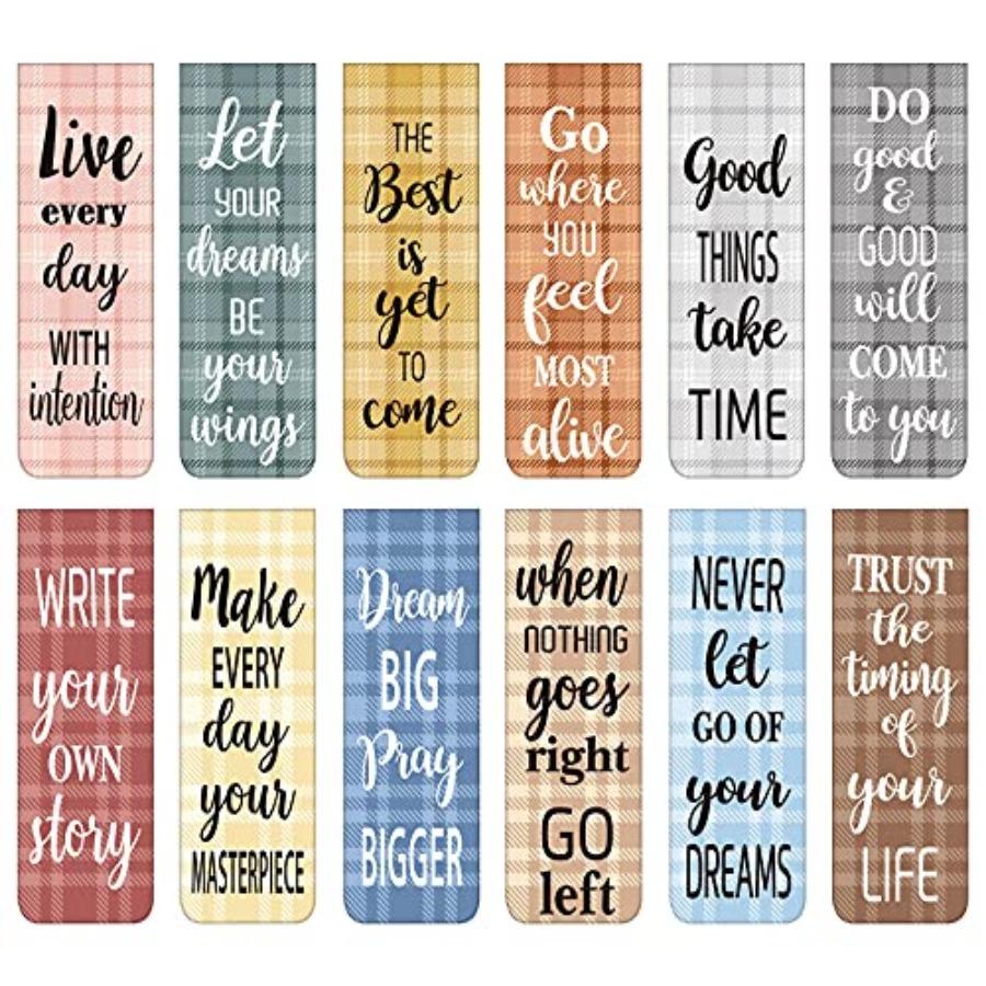 60 Pieces Inspirational Magnet - Bookmark Magnetic Clip ulasan dan harga