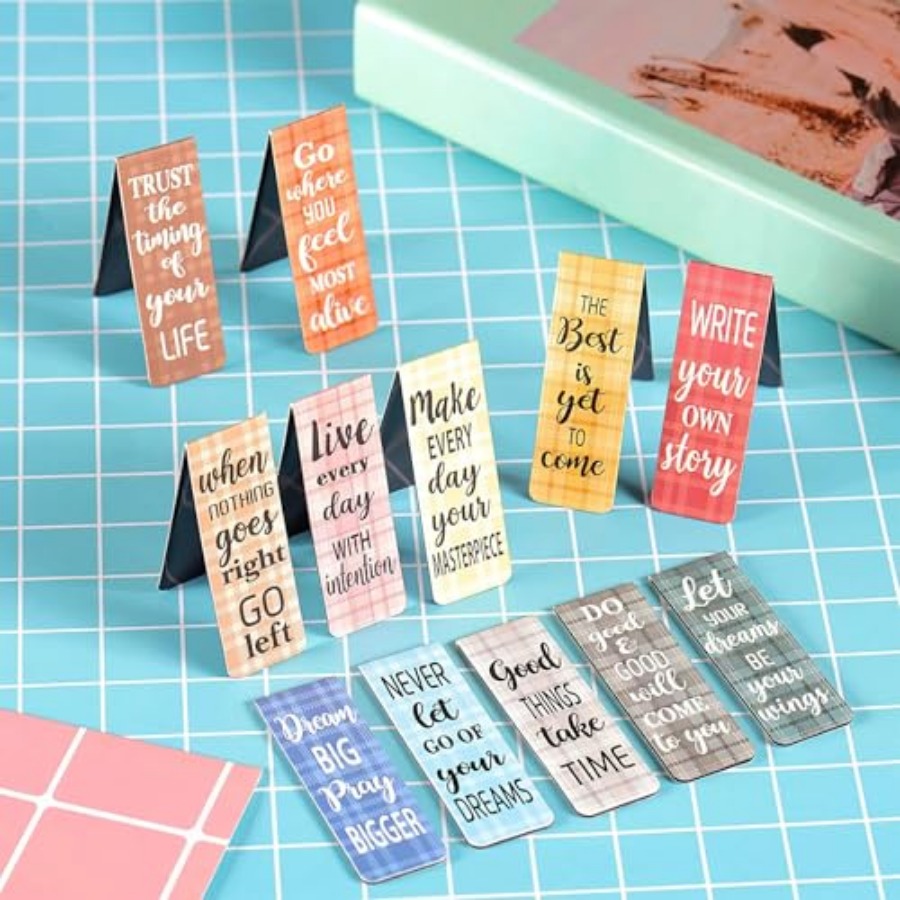 60 Pieces Inspirational Magnet - Bookmark Magnetic Clip ulasan dan harga