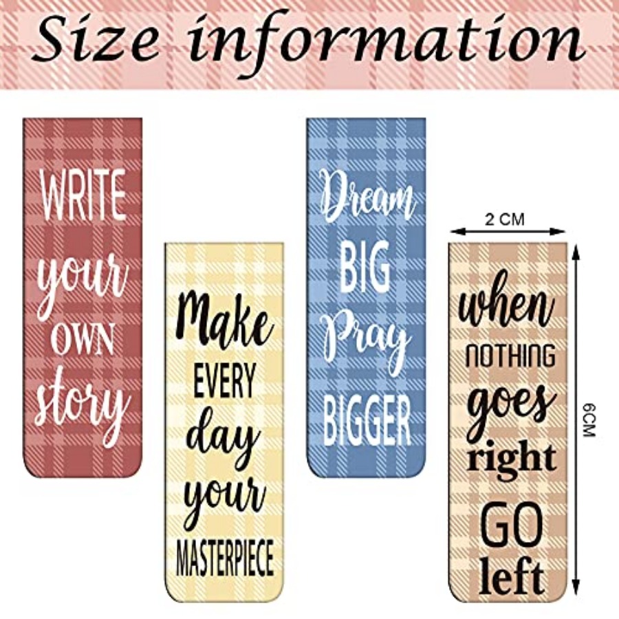 60 Pieces Inspirational Magnet - Bookmark Magnetic Clip ulasan dan harga