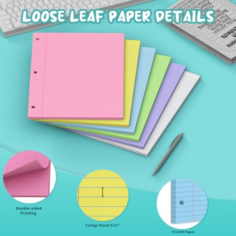 120 Sheets Loose Leaf Paper 8  - Paper Punch 3 Hole ulasan dan harga