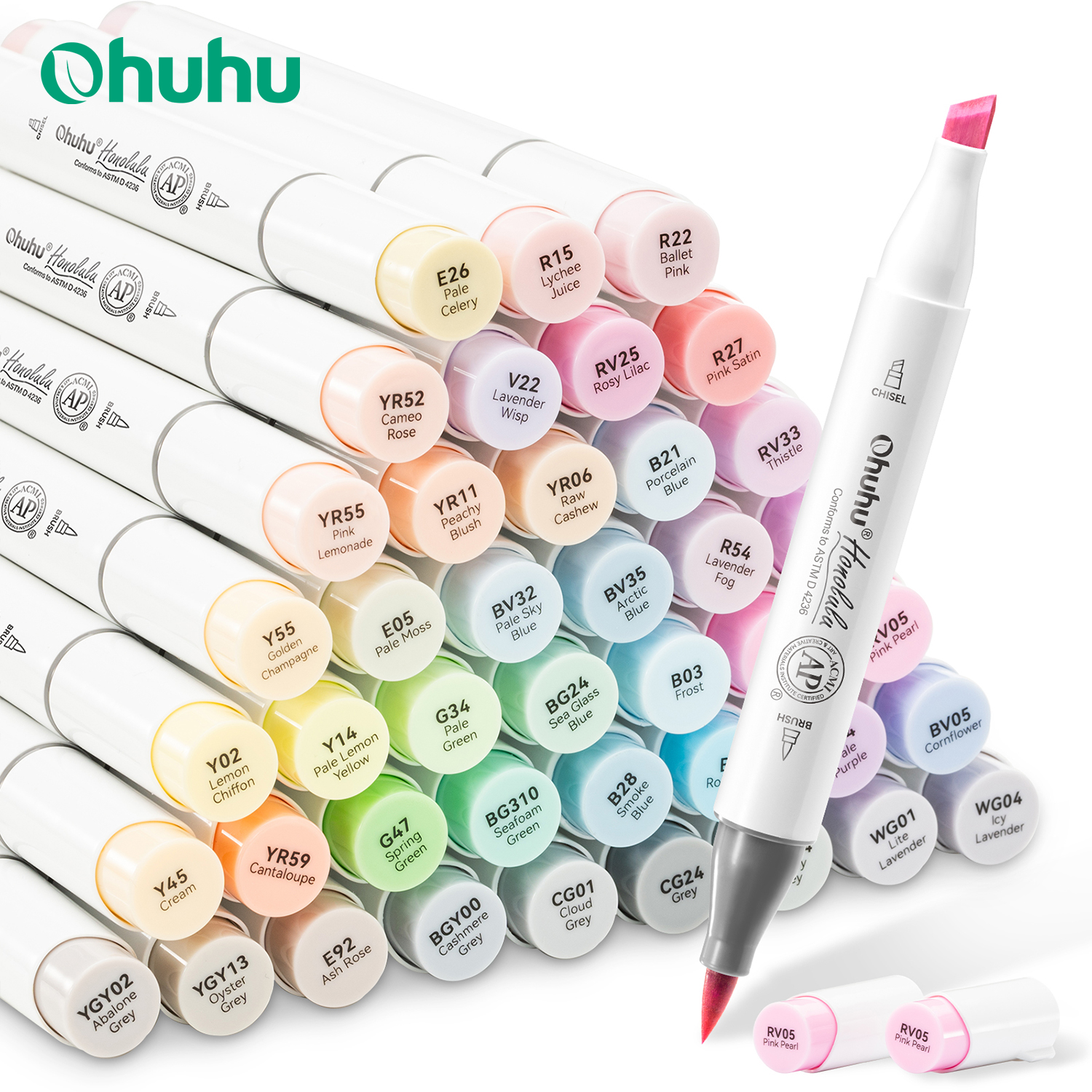Ohuhu Honolulu 48 Pastel Color - Highlighter Set Pastel ulasan dan harga