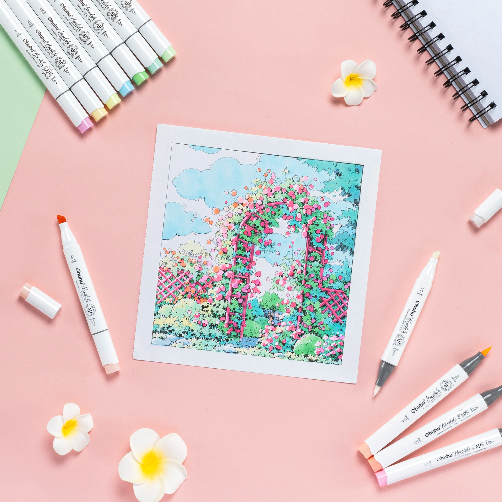 Ohuhu Honolulu 48 Pastel Color - Highlighter Set Pastel ulasan dan harga