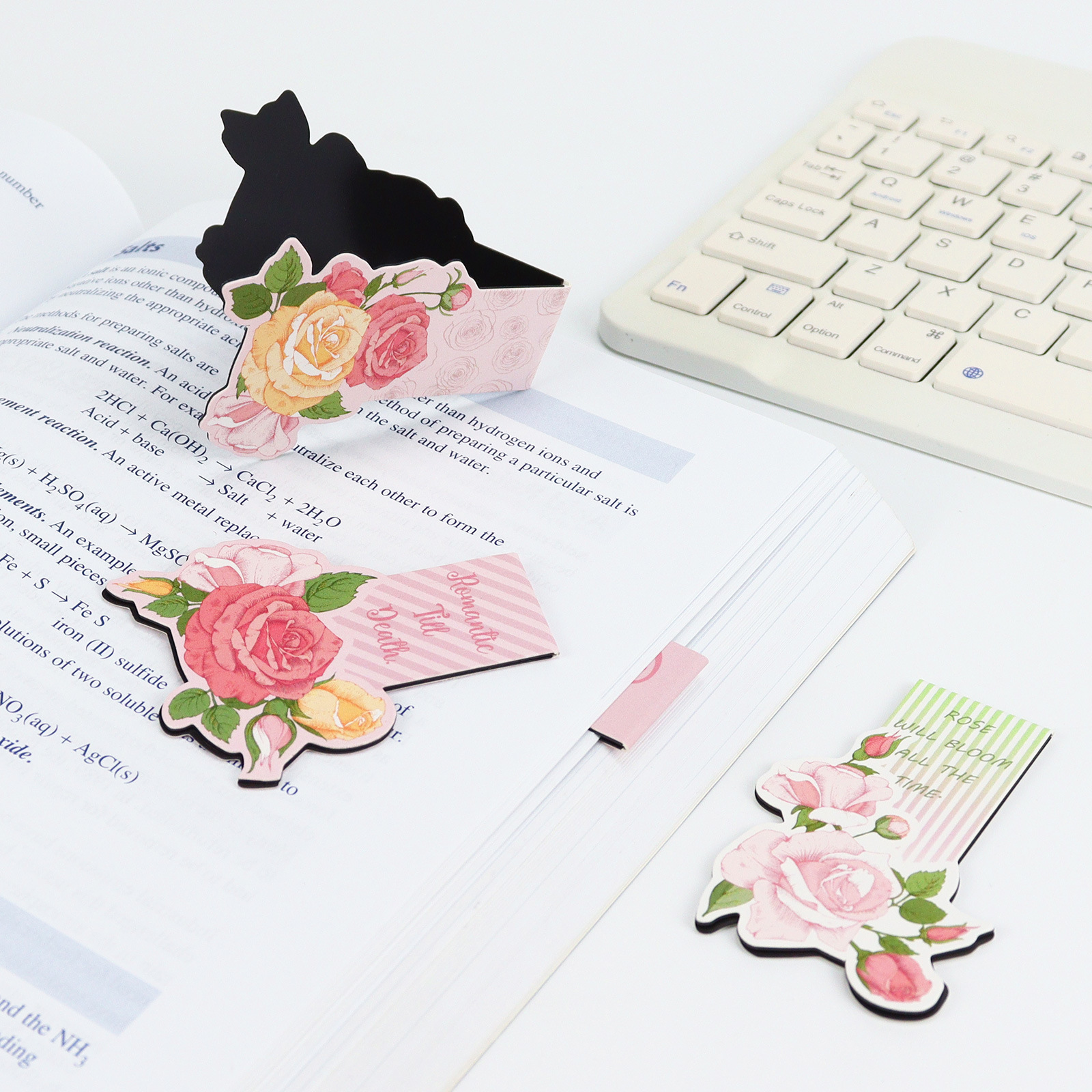 Pink Rose Blossom Alien Magnet - Bookmark Magnetic Clip ulasan dan harga