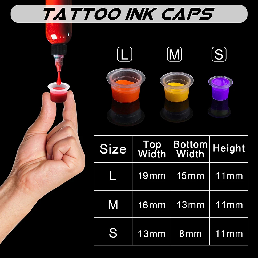 300/100pcs Disposable Tattoo I - Calligraphy Ink Bottle ulasan dan harga