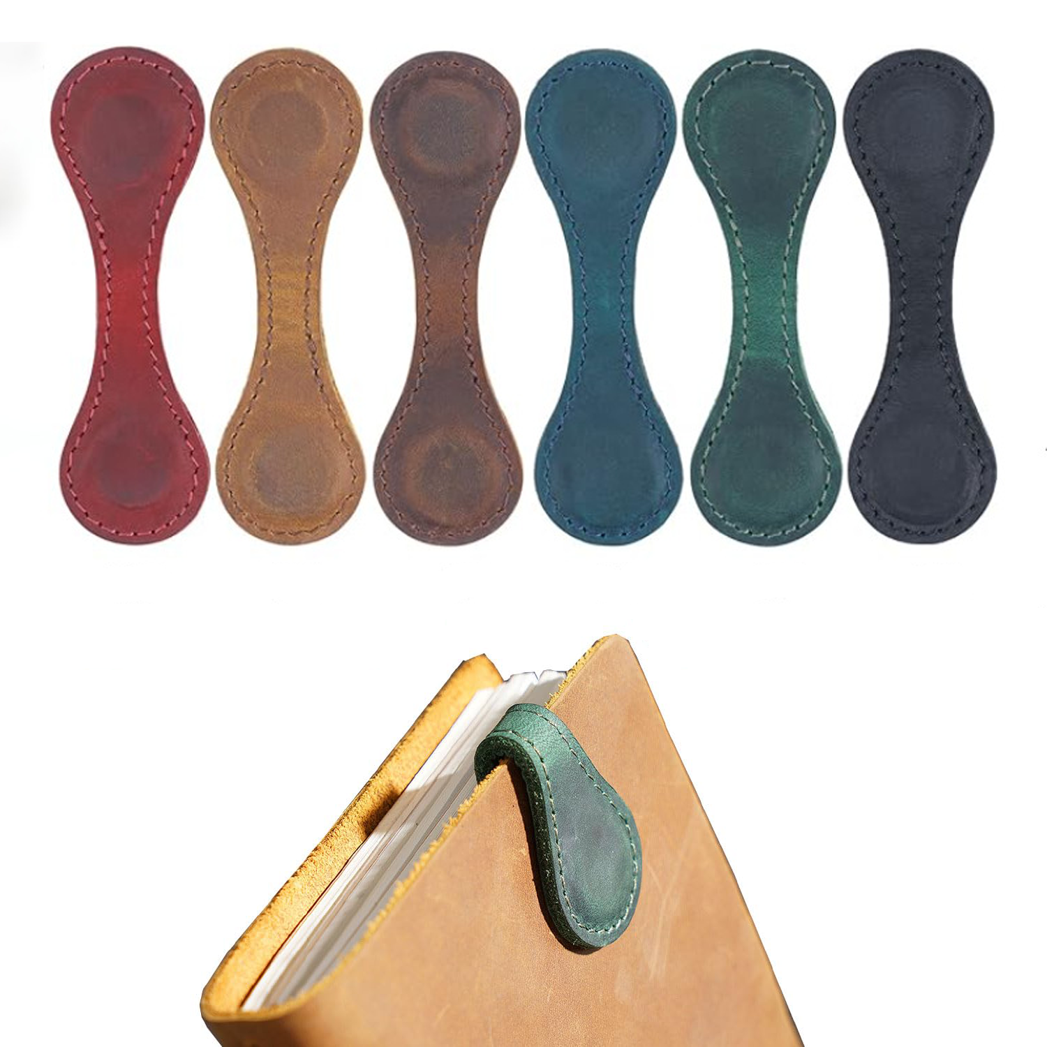 Magnetic Leather Bookmark Doub - Bookmark Magnetic Clip ulasan dan harga