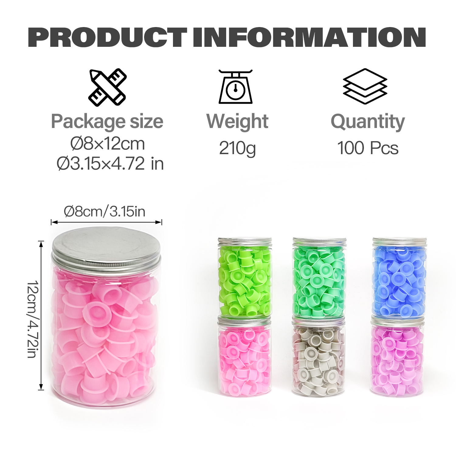 100Pcs Disposable Canned Silic - Calligraphy Ink Bottle ulasan dan harga