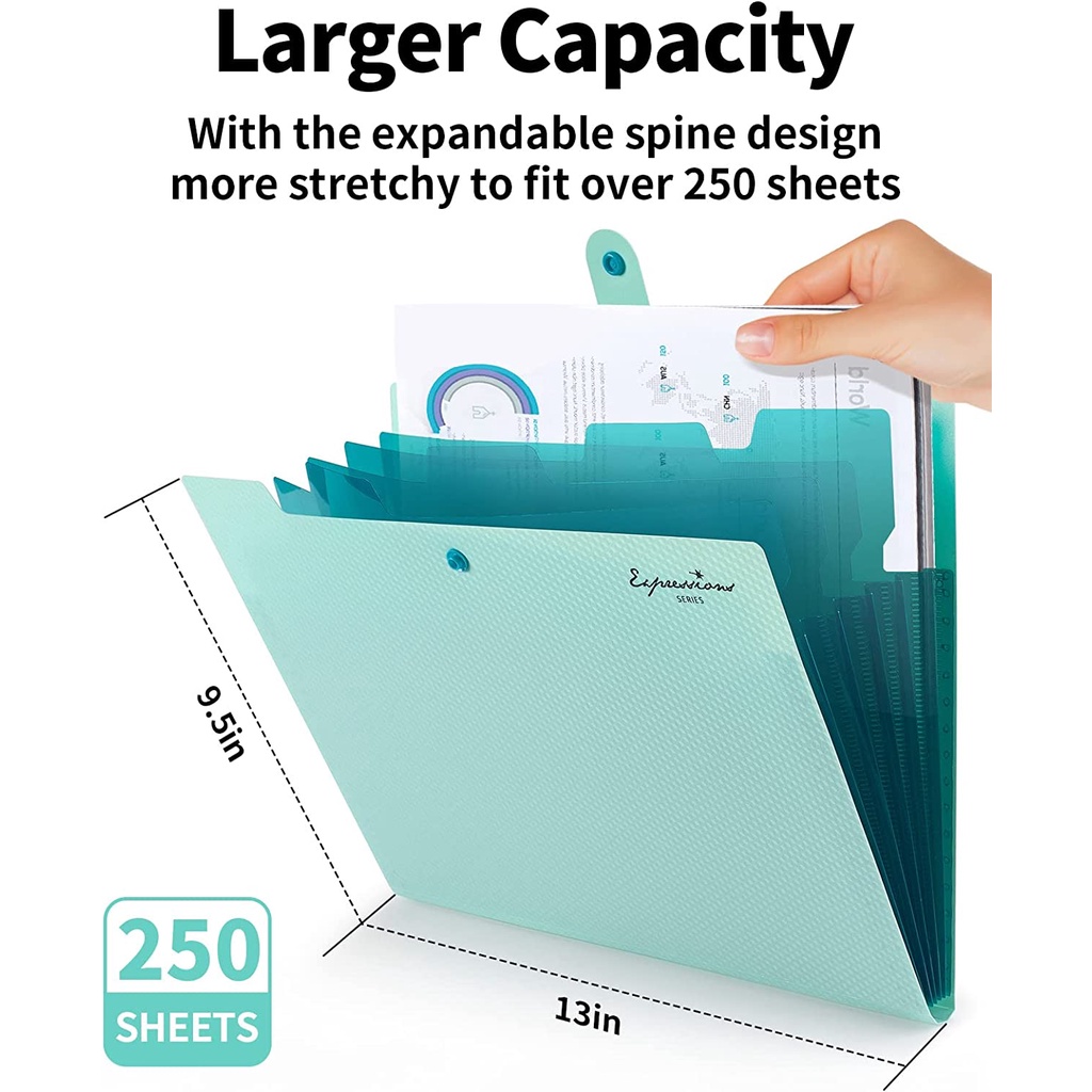 Expanding File Folder,5 Pocket - Portfolio Folder Zip ulasan dan harga