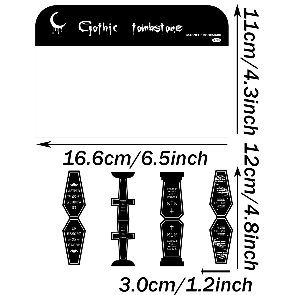 4PCS Creative Gothic Gothic to - Bookmark Magnetic Clip ulasan dan harga
