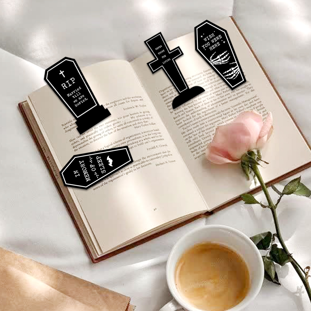 4PCS Creative Gothic Gothic to - Bookmark Magnetic Clip ulasan dan harga
