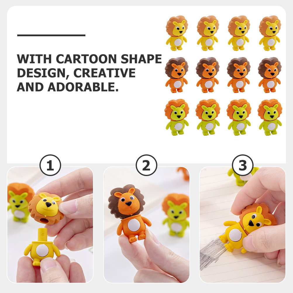 20Pcs Adorable Lion Erasers Ki - Lion Stationery & Office Supply(Kunshan)Co.Ltd ulasan dan harga