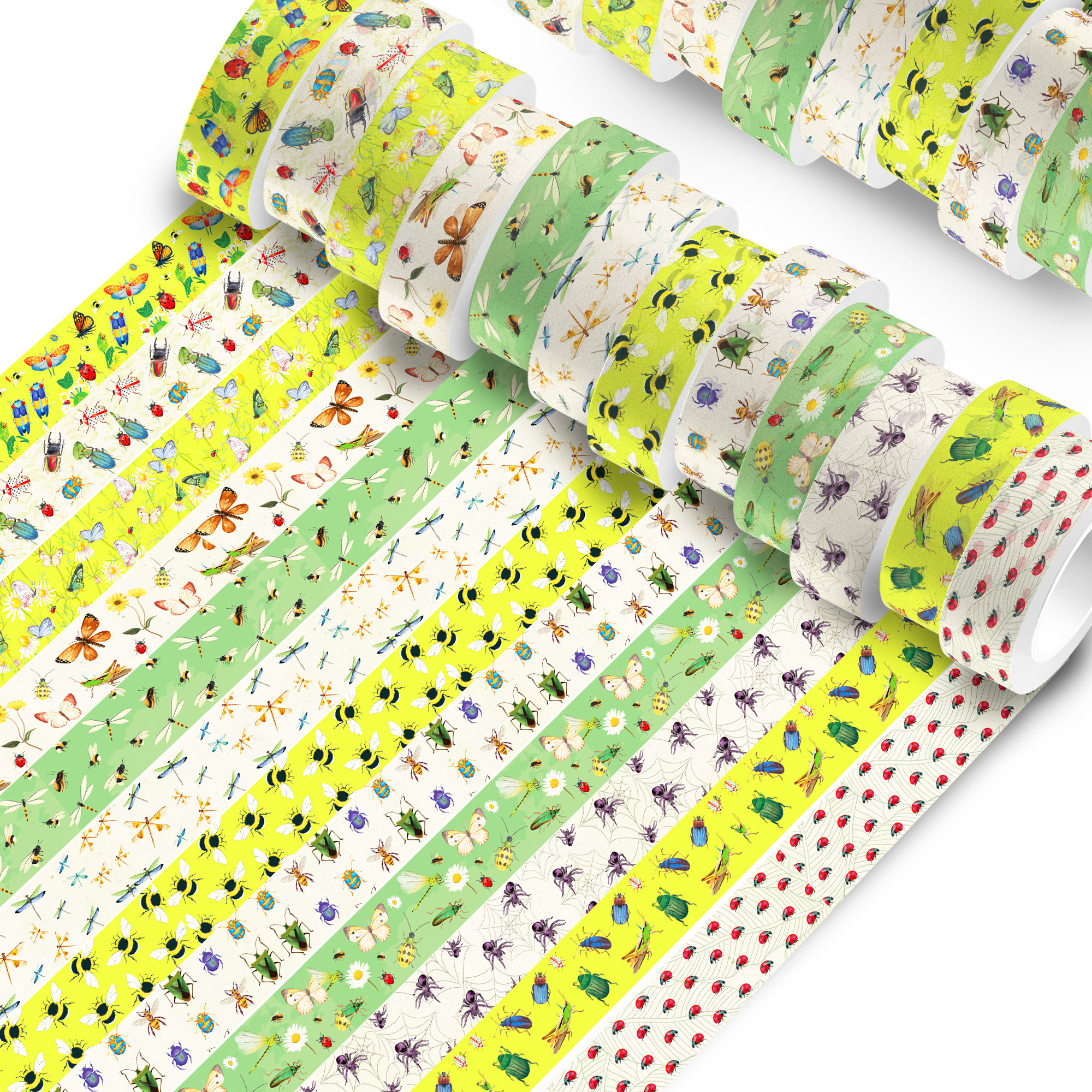 12 Rolls Cartoon Insect Bee Bu - Washi Tape Set ulasan dan harga