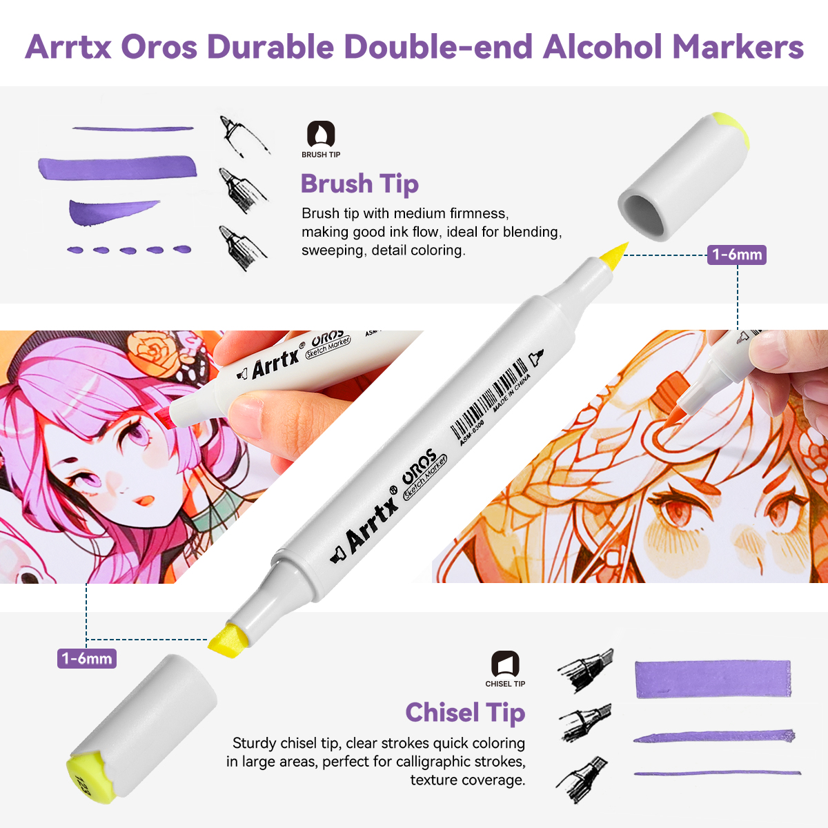 Arrtx Oros 66 Pastel Colors Al - Highlighter Set Pastel ulasan dan harga