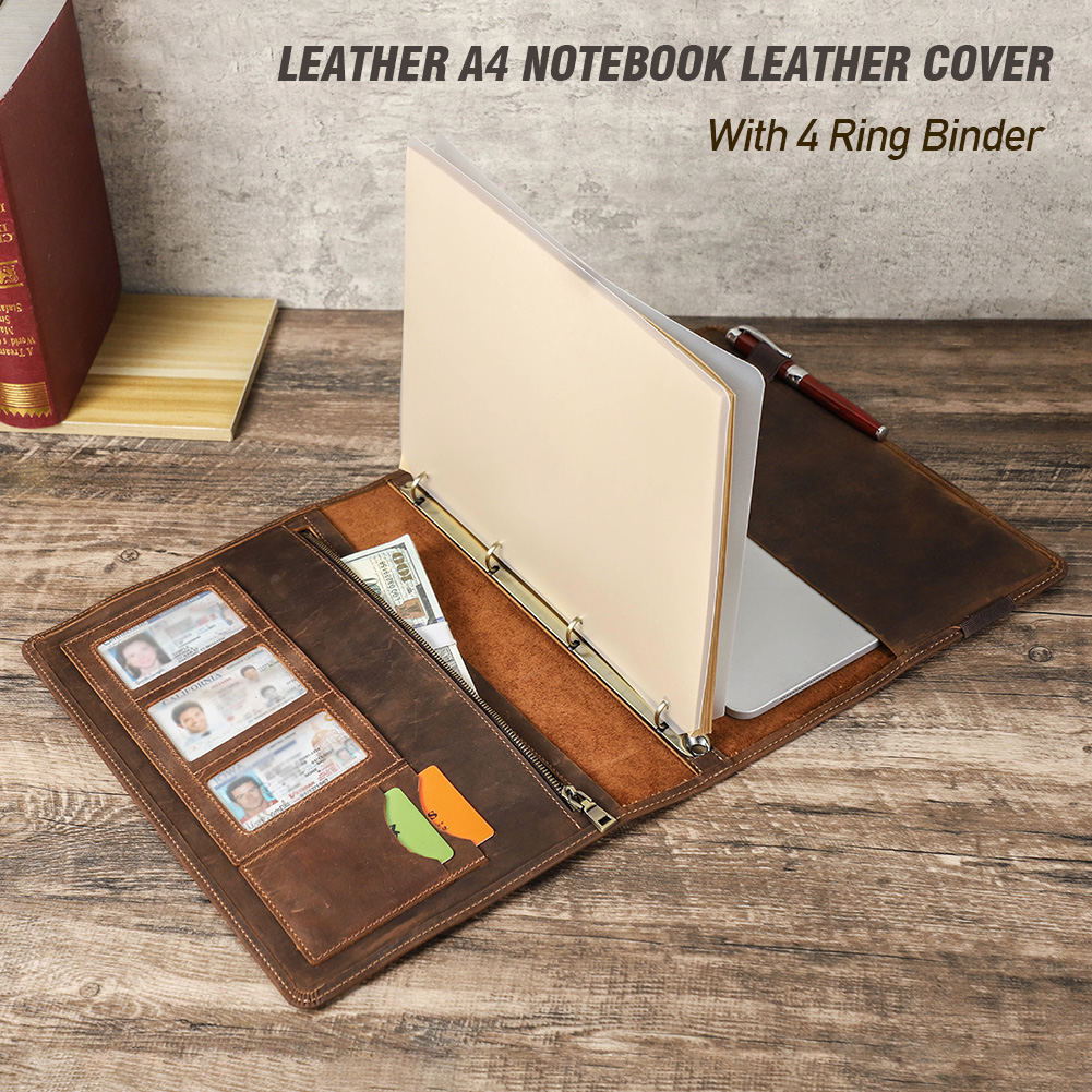 Luxury Retro Business A4 Noteb - Portfolio Folder Zip ulasan dan harga