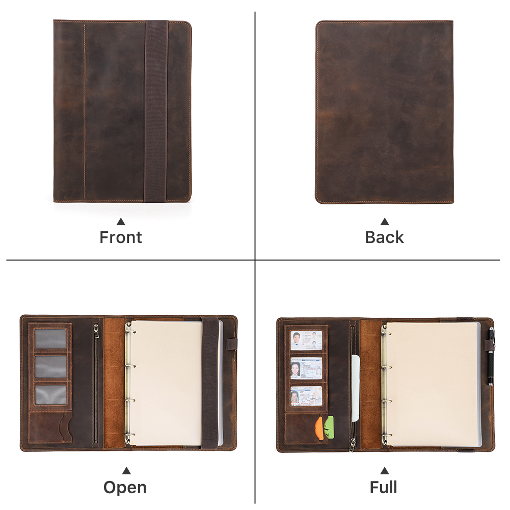 Luxury Retro Business A4 Noteb - Portfolio Folder Zip ulasan dan harga