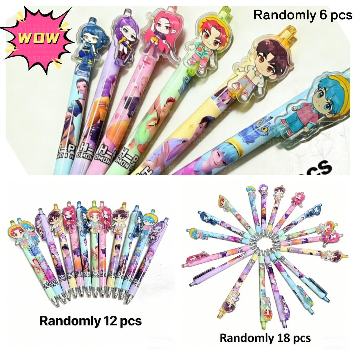 6/12/18Pcs 0.5mm Black Gel Pen - Gel Ink Pen Set ulasan dan harga